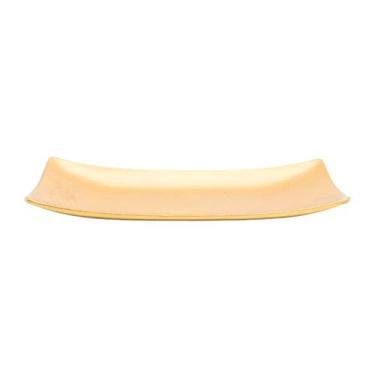 Imagem de Prato Retangular Decorativo de Madeira - Ouro - 34cm - 1 unidade - Cro