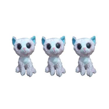 Imagem de Kit C/3x Brinquedo de Pelúcia Gato Rosa - Ty Rara