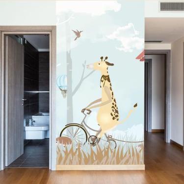 Imagem de Papel de Parede Painel Infantil Animais Aviões 2 rolos - 3m² - Quartin