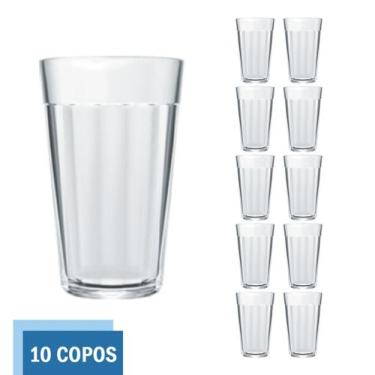 Imagem de Kit 10 Copo Americano Vidro Long Drink 345ml Cristal Nadir - NADIR FIG