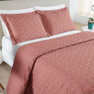 Imagem de Cobre Leito King Size Bordado Colcha Micropercal 2,40x2,80m Agata - Bi