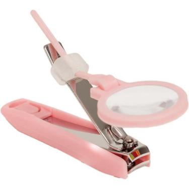 Imagem de Cortador de Unhas Infantil com Lupa - Buba,  Rosa