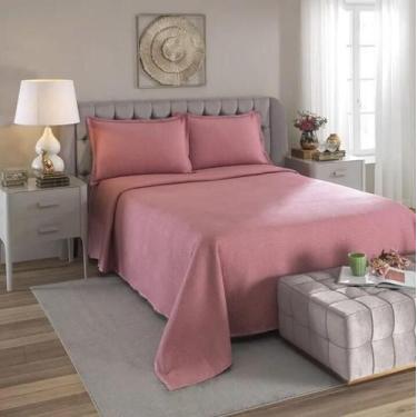 Imagem de Colcha Cobre Leito 3 peças Piquet Casal 100% Algodão - DOHLER SA, 3397