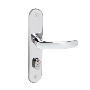 Imagem de Fechadura Externa Aliança para porta de entrada Cromada 40mm