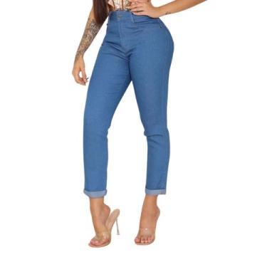 Imagem de Calça Jeans Feminina Mom Biotipo Moda Cintura Media Premium Original, 