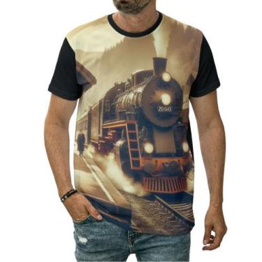Imagem de Camiseta Locomotiva Empoeirada Maria Fumaça Passeio Trem - Darkwood, M