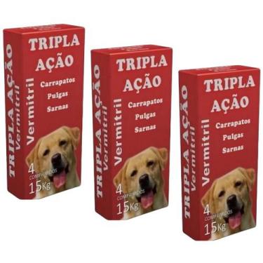 Imagem de Comprimidos Mastigáveis Anti Carrapato, Pulga, Verme e Sarna Vermitril