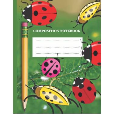 Imagem de Ladybugs wide ruled composition notebook 8.5x11 inches: back to school composition notebook