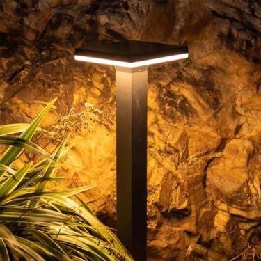 Imagem de Lâmpada de gramado solar ao ar livre contemporânea à prova d 'água Villa Jardim Pátio Bairro Residencial Bairros Lâmpada de gramado (Estilo 38 H60CM Solar 1PCS)