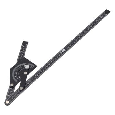 Imagem de Régua de Alumínio do Localizador de ângulo do Transferidor Chanfrado Com Porcas de Travamento 0-180 Graus Goniômetro Ferramenta para Trabalhar Madeira para Armário de Construção