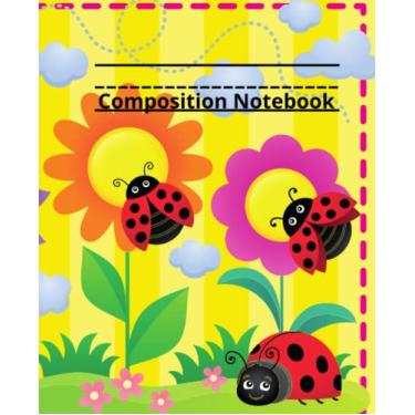 Imagem de Composition Notebook: Dotted Midline/Cute Ladybugs/Primary Notebook for Children/120 Pages/Handwriting Practice Journal