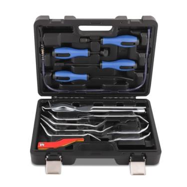 Imagem de maXpeedingrods Drum Brake Tool Kit, 15 Pcs Brake Service Kit with Brake Spring Compressors Remover Installer Pliers, Brake Adjusting Spoons, Brake Lining Gauge, Brake Bleeder Hose
