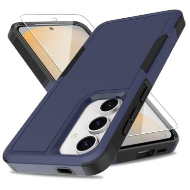 Imagem de Capa para Samsung Galaxy S24 FE, [teste de queda de grau militar] com protetor de tela HD, capa protetora de camada dupla para celular resistente, antiderrapante, à prova de choque, capa robusta para