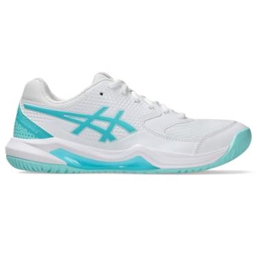 Imagem de ASICS Tênis feminino Gel-Dedicate 8 Pickleball, Branco/Energy Aqua, 40