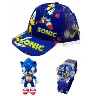 Imagem de Boné boneco e relógio musical com led infantil masculino , qualidade e