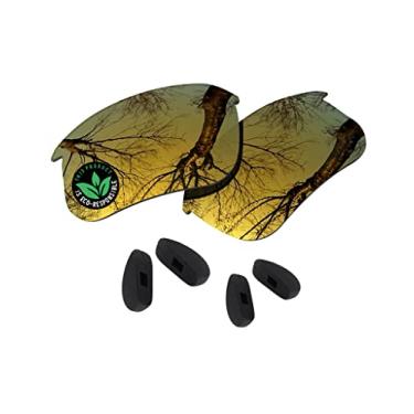 Imagem de Raydi Lentes de reposição de policarbonato e protetores de nariz para óculos de sol Bose Tempo BMD0011 - Espelho dourado 24K - Polarizado