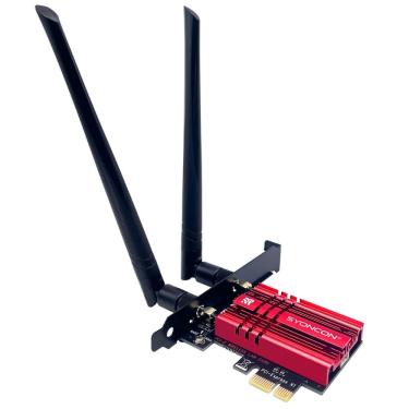 Imagem de Placa WiFi WiFi 6E PCIe SYONCON AXE5400 Chipset Intel AX210