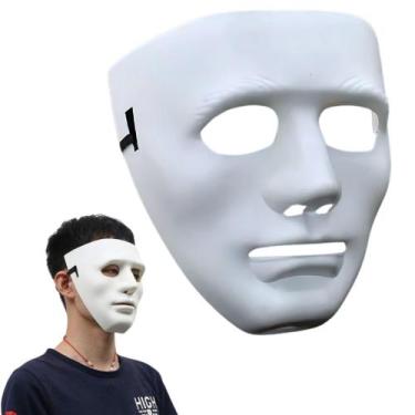 Imagem de Máscara Branca Lisa Sem Face Fantasia Halloween Festa - Importado