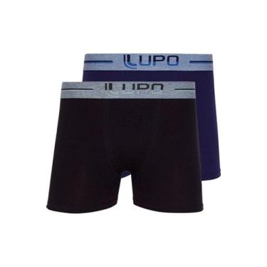 Imagem de Kit com 2 Cuecas Boxer Lupo 784-016 Colorido, Preto, GG