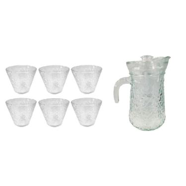 Imagem de Conjunto de Jarra 1L com 4 Copos de Vidro N244504-6 - Quanhe