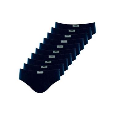 Imagem de Kit com 10 Cuecas Slip Mash 074.58, Azul marinho, G