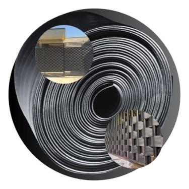 Imagem de Faixa Fechamento Portão Fita Pvc Vedar Grade Flexivel De 25m Isolamento Tampar Protetor Divisor Cerca Fechar Vedar Segurança Flexível Plástico Leve Preto Privacidade (Preto)