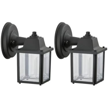 Imagem de Kit 2 Arandelas Vintage Pretas Luminária Externa Parede Jardim E27 20w Dital