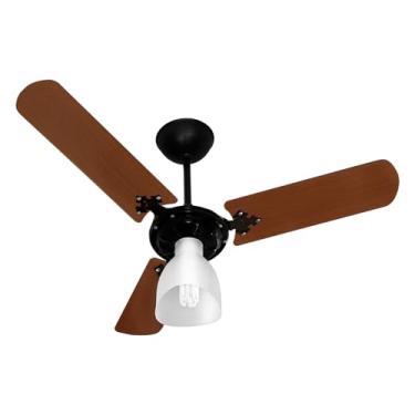 Imagem de Ventilador de Teto Maxi Ventura 110V Inverter Preto Amadeirado Com 3 Pás