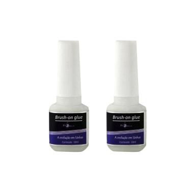 Imagem de Kit 2 Colas Tips Piubella Extra Forte Unhas De Porcelana