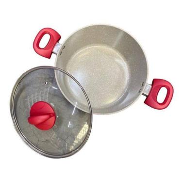 Imagem de Conjunto 4 Panelas Ceramica Antiaderente Chili - Vermelho