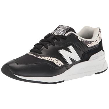 Imagem de New Balance Tênis feminino 997H V1, Preto/Caju cru, 8.5