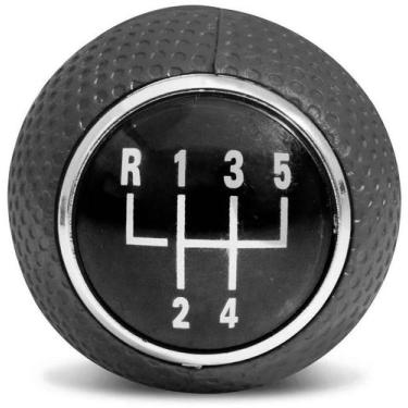 Imagem de Manopla Câmbio Golf 99 Audi A3 Polo - Preto Aro Cromado - NAT