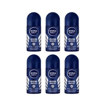 Imagem de Desodorante Roll-on Nivea 50ml Masc Original Protect- Kit6un