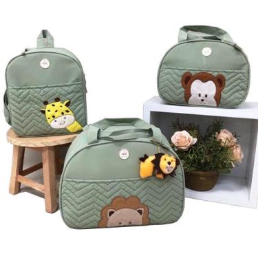 Imagem de kit Bolsa Maternidade safari - Mk baby, verde