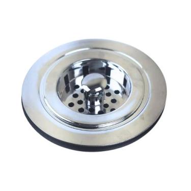 Imagem de Válvula Americana Metal Cromada Escoamento Pia Cozinha 3.1/2'' Com Ces