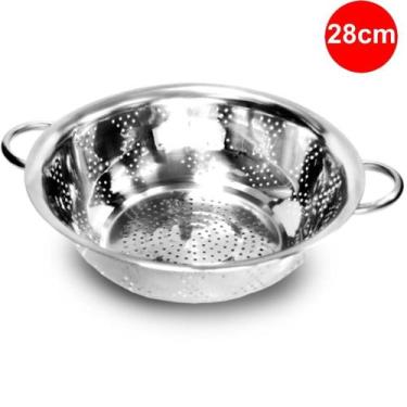 Imagem de Escorredor de Macarrão em Aço Inox 28cm(Ø) - Kehome