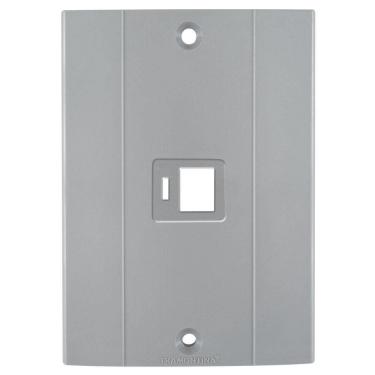 Imagem de Tampa Com Suporte Para 1 Tomada Rj 45 Para Conduletes Plastibox