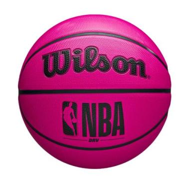 Imagem de Bola Basquete Wilson NBA Drv Pk Unissex WZ3012702XB7, Rosa, Preto, 7