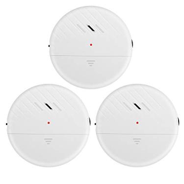Imagem de EverNary Alarme de vibração de janela, pacote com 3, alarme antirroubo ultrafino de 125 dB para porta e janela, sensor de quebra de vidro com sensibilidade ajustável (3, branco)