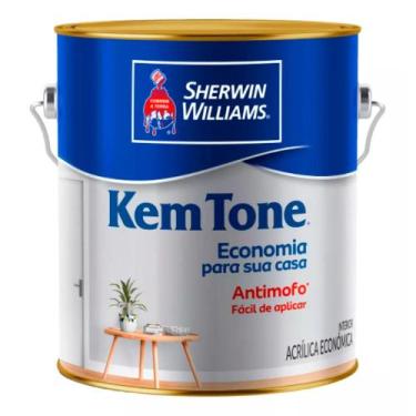 Imagem de Tinta Acrílica Fosco Kemtone Branco 3,6l - Sherwin Williams