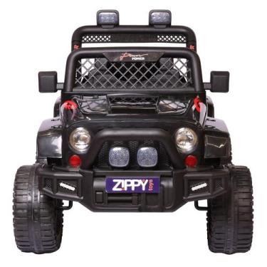 Imagem de Carro eletrico infantil jipe off road 12v - Zippy Toys, Preto