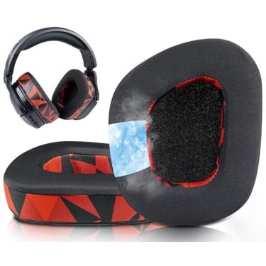 Imagem de SOULWIT Substituição de Almofadas com Gel Refrescante para Turtle Beach Stealth 600 Gen 2/600 Gen 2 USB/600 Gen 2 MAX Headset de Jogos Sem Fio, Com Espuma de Isolamento de Ruído-Tempestade Vermelha