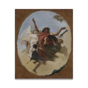 Imagem de A Apoteose de Saint Roch Giovanni Battista Tiepolo Impressão em tela – Obra-prima rococó barroca, pintura escolar de Veneza, pintura a óleo decorativa para galeria doméstica 30 x 36 cm