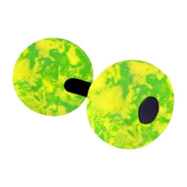 Imagem de Deevoka Halteres para exercícios aquáticos, halteres aquáticos de EVA, condicionamento físico em piscina, portáteis, equipamentos de hidroginástica para, Amarelo E Verde