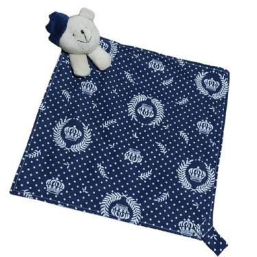 Imagem de Paninho Naninha de Boca Fraldinha com Bichinho e Porta Chupeta Bebê Pe