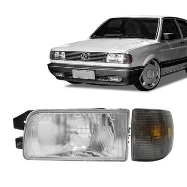 Imagem de Kit Farol Com Lente De Vidro E Pisca Fumê Gol Parati Saveiro Voyage 19