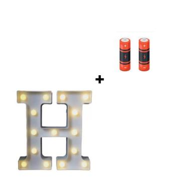 Imagem de Letra Luminária Led 3d Festa Decoração + Pilha Grátis - Partiufesta, H