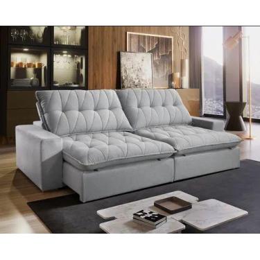 Imagem de Sofá Retrátil Encosto Reclinável Palazz 2,10m Bianchi Móveis - TH Deco