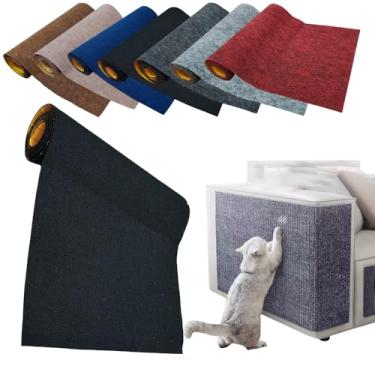 Imagem de Arranhador Carpete Adesivo Protetor Sofá Cama Premium (Preto, 50cm x 2 Metros)