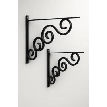 Imagem de Par de Mão Francesa 30cm Artesanal Em Ferro Suporte de Prateleira Reforçado até 60kg